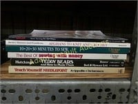 6 assorted knitting and sewing books