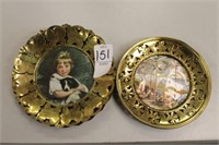 SIX ROUND BRASS PICTURES