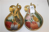 SET OF TWO BRASS MATCHING PEARS