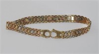 9ct three tone gold bracelet