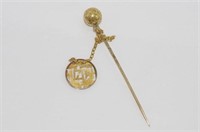 9ct yellow gold Mizpah pin