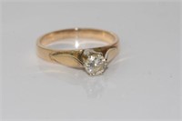 10ct rose gold and diamond ring
