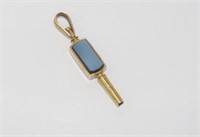 9ct gold, sard onyx fob key