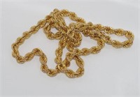 9ct yellow gold twist chain necklace