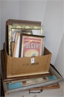 BOX OF PICTURE FRAMES