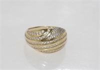 9ct yellow gold and diamond ring