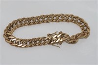 Vintage heavy 9ct gold bracelet