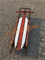 Red and White Snow Sled