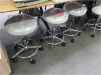 (3) Adjustable Chrome Stools