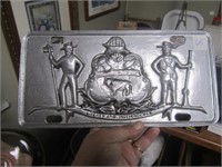 Pewter Delaware Tag Plate