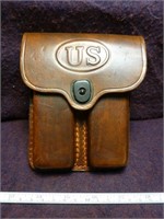 St Paul Saddlery 1942 US Marked Double Mag Pouch