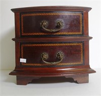 Edwardian two drawer jewellery chest