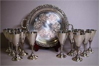 Set twelve Perfection silver plated goblets