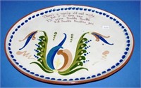 Large oval shape Torquay motto ware tray