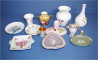 Collection English porcelain posy vases etc