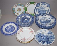 Quantity of English blue & white & other ceramics