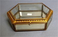 Mirrored glass jewellery box
