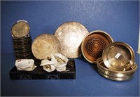 Twenty various Strachan silver plated coasters