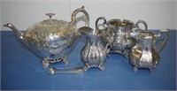 Antique silver plated teapot