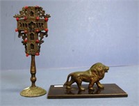 Vintage standing lion figure