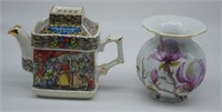 Sadler teapot & a Furstenberg vase