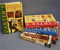 Five volumes 'Carter's Antiques Price Guide'