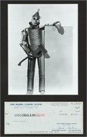 JACK HALEY, THE OZ TINMAN, SIGNED CHECK