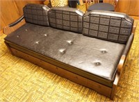Leather Sofa with Daybed