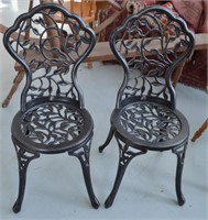 2 pcs Metal Bistro Chairs
