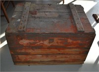 Antique Wood Shipping Crate 26"x 16"h x 18"d