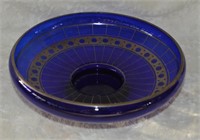 Colbalt Blue & Silver Console Bowl