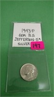 1943 Jefferson Silver W.N.- B.U.