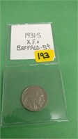 1931S Buffalo 5 cent X.F.+