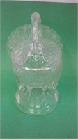 Clear Turkey Covered Candy Dish