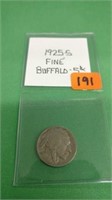 1925S Buffalo 5 cent Fine