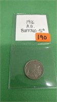 1916 Buffalo 5 cent A.U.
