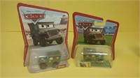 2 Disney Pixar Cars "Sarge" One Is An Error Car