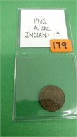 1902  Indian 1 cent  A.UNC