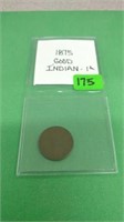 1875  Indian 1 cent Good