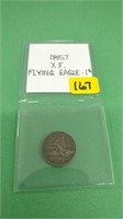 1857 Flying Eagle 1 cent X.F