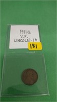 1911S  Indian 1 cent V.F.