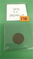 1890  Indian 1 cent  X.F.