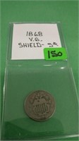 1868 Shield 5 cent V.G.