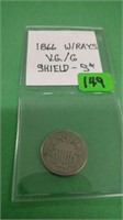 1866 w/Rays Shield 5 cent V.G./G.