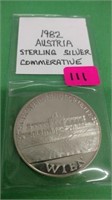 1982 Austria Sterling Silver Commerative