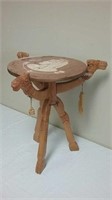 Egyptian 3 Legged Carved Wooden Camel Table 20"