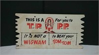 Humorous Vintage Heavy Cardboard Sign