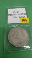 1968 Mexico-25 Pesos .720 Silver