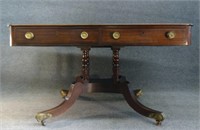 C.1825 ENGLISH LIBRARY TABLE W/ EBONIZED INLAY