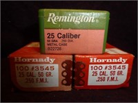 .25 Cal Reloading Bullets - Hornady & Remington